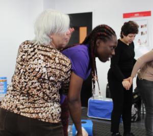 First aid treatment for choking practised in a Coast2Coast workplace first aid program
