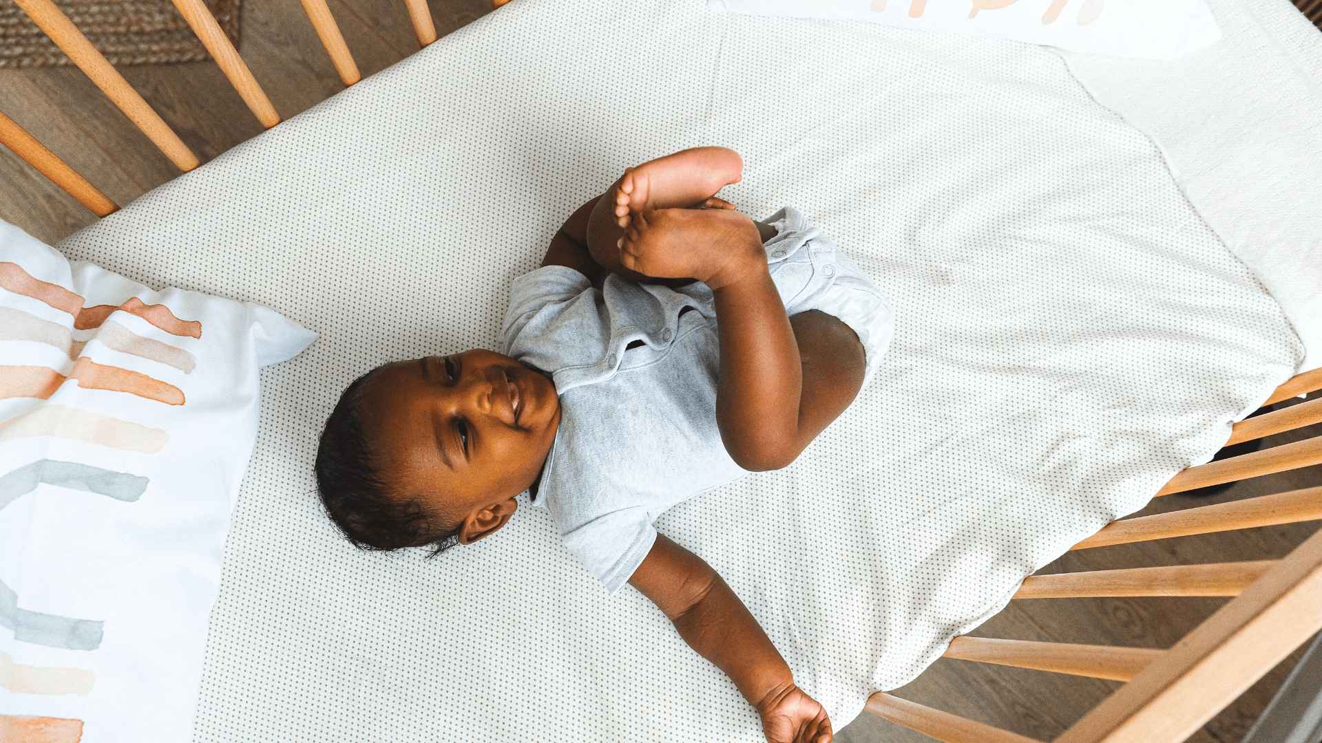 Baby in a crib