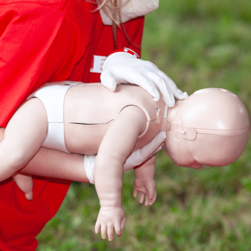 back blows on a choking baby