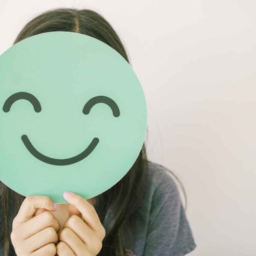 Person with a smiley face