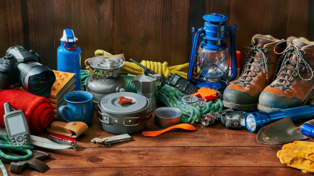 first aid kit and essentials for a hike