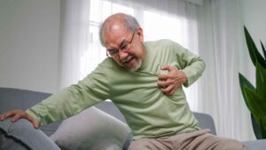 A person experiencing cardiac arrest