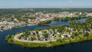 aerial view of peterborough, ontario