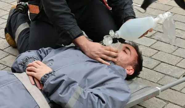 first responder helping victim