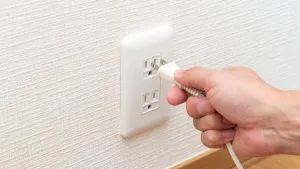 using an electrical outlet