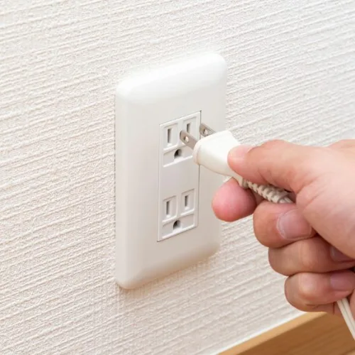 using an electrical outlet