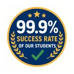 99.99 percent success rate badge