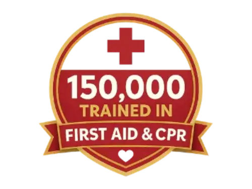 150,000 trained in First Aid and CPR badge