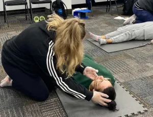 CPR and AED practice at the Coast2Coast East York, Toronto training facility