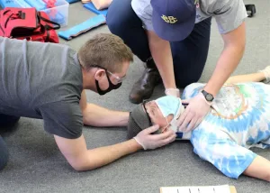 First aid and CPR in progress at the Coast2Coast Oakville facility