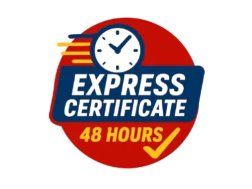 Express Certificate within 48 hours badge