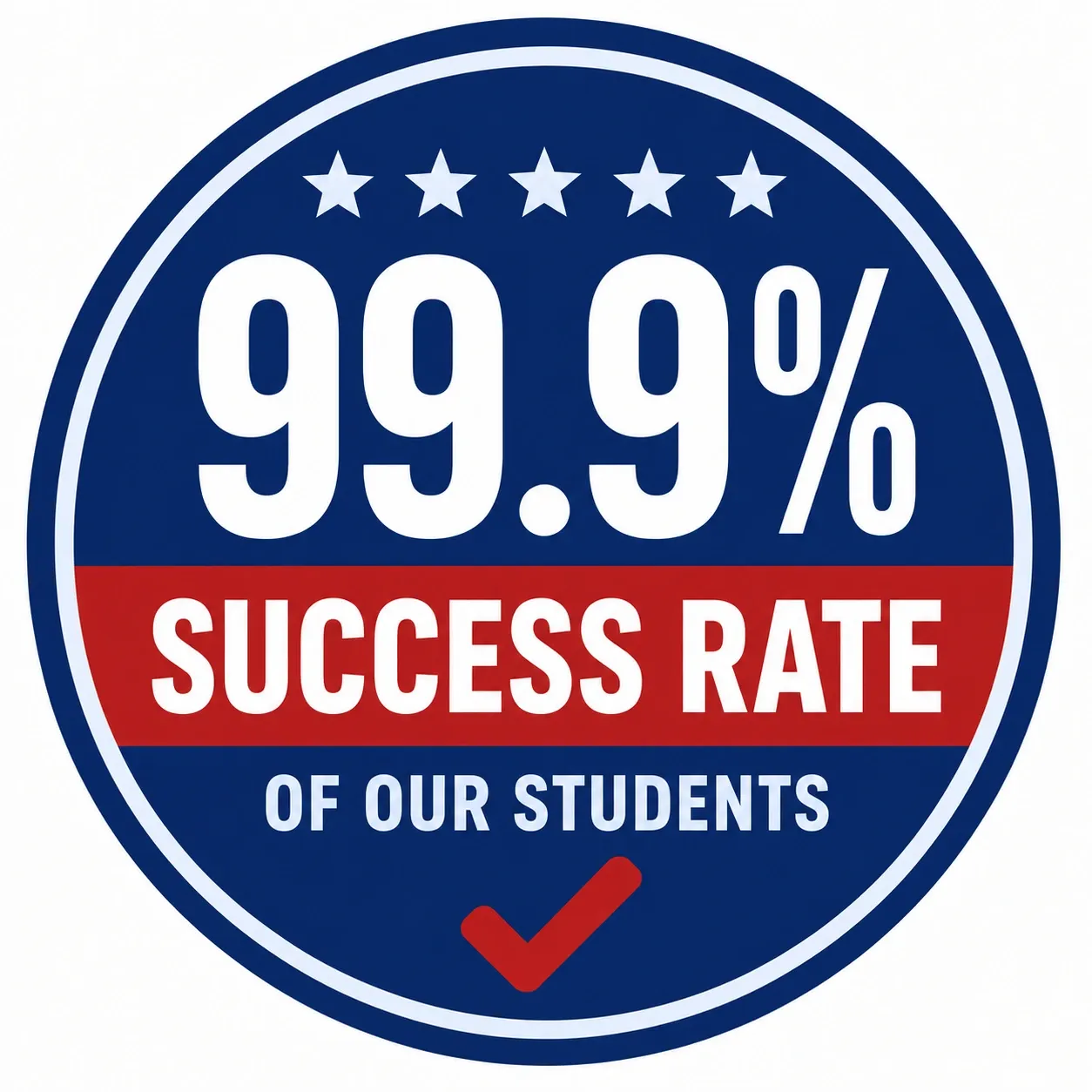 99.9 percent success rate badge