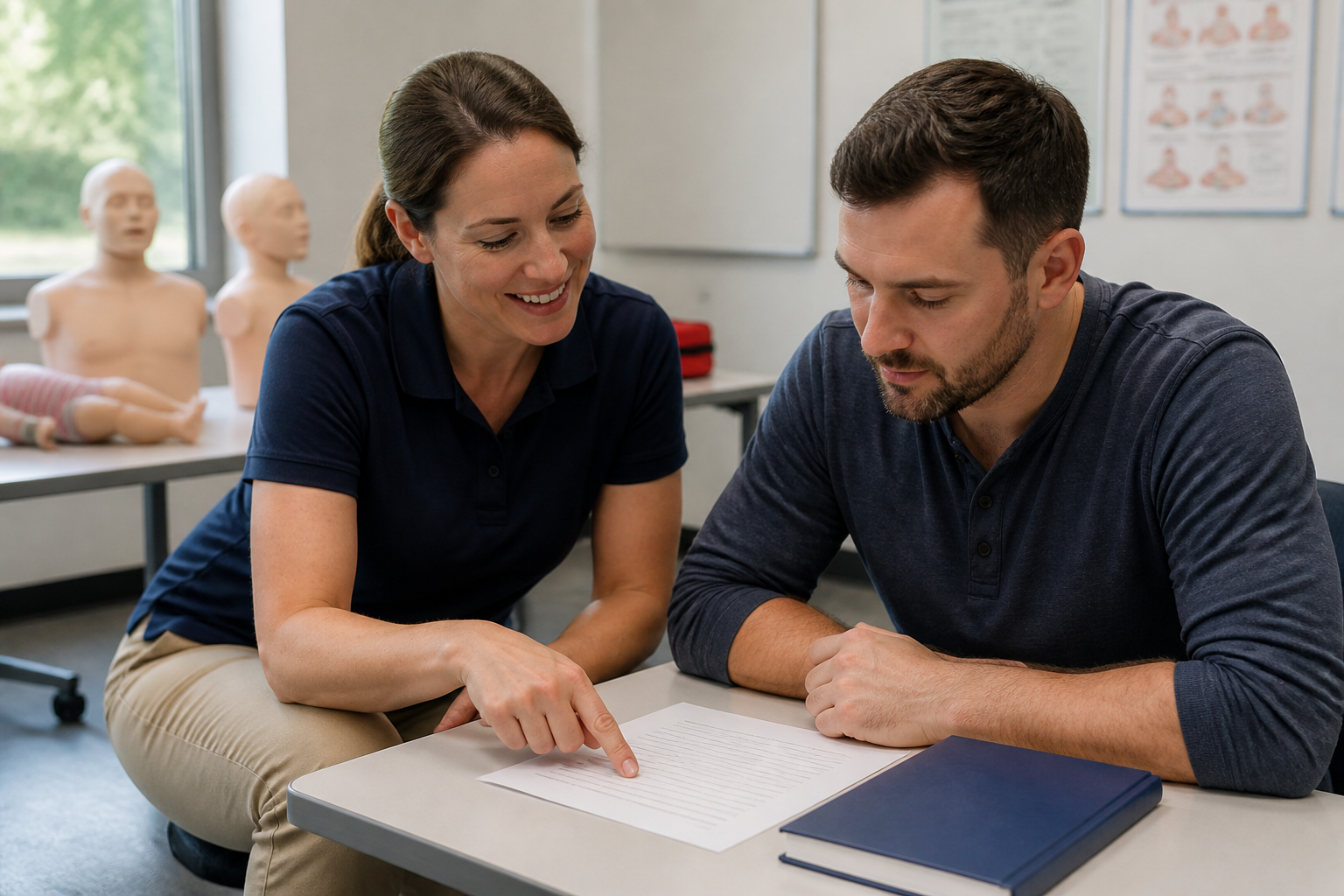 Instructor Helping Student