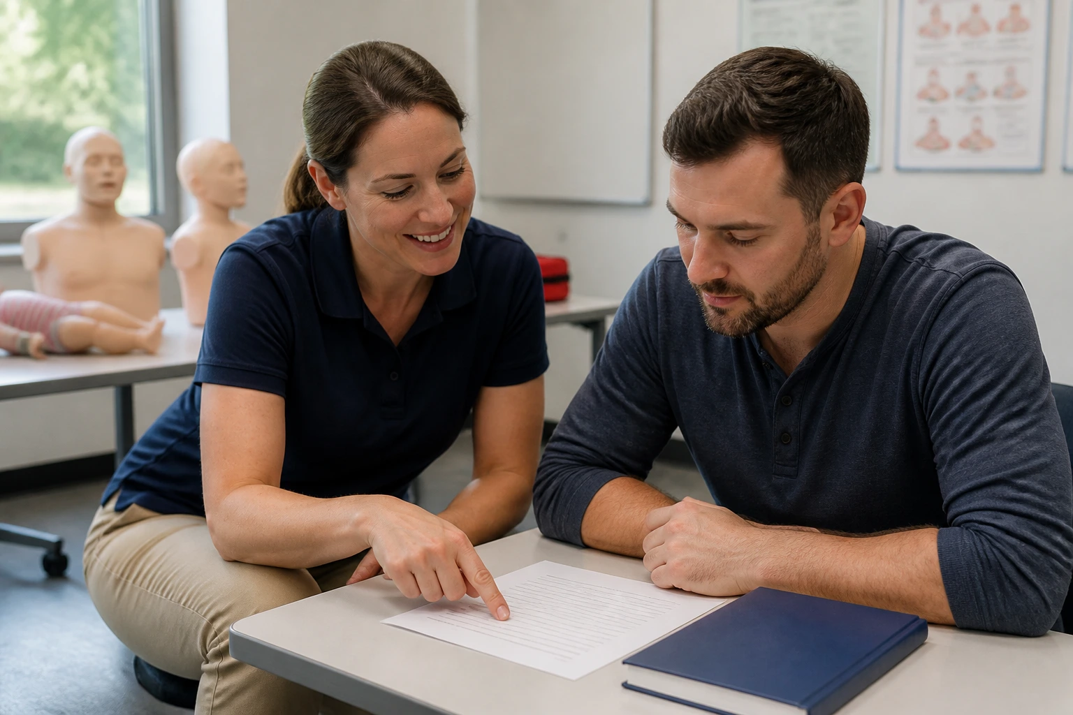 Instructor Helping Student