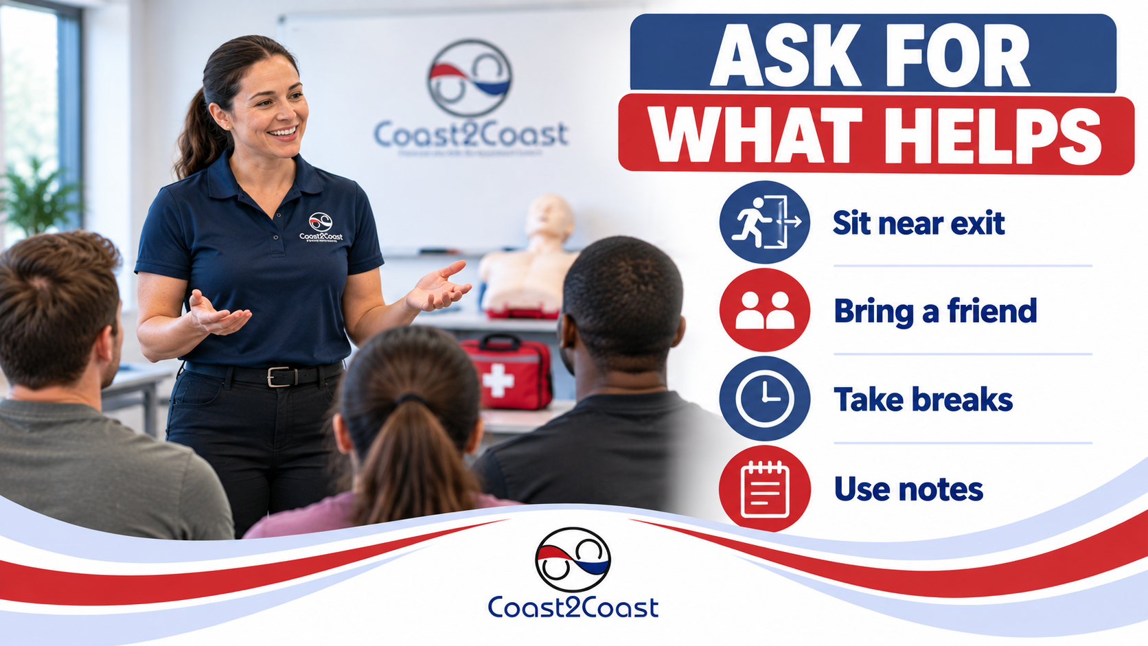 Ask Coast2Coast First Aid & Aquatics what helps