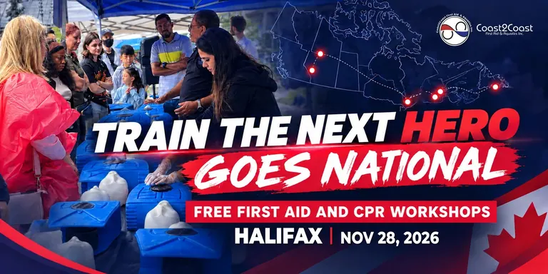Train the Next Hero Goes National banner: Halifax, Nov 28